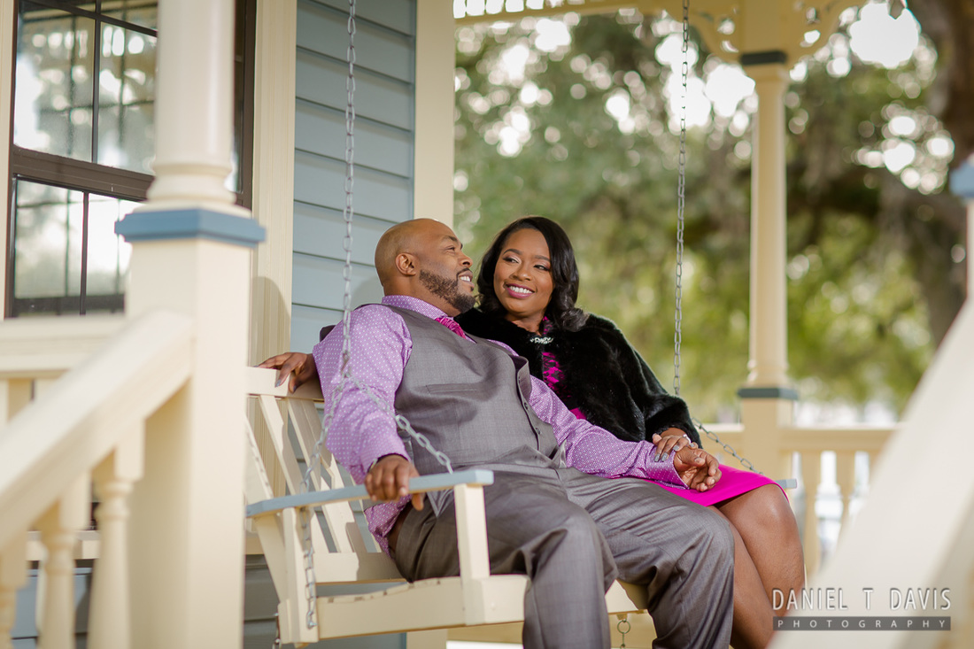 Vintage Home Houston Heights Engagement Photos