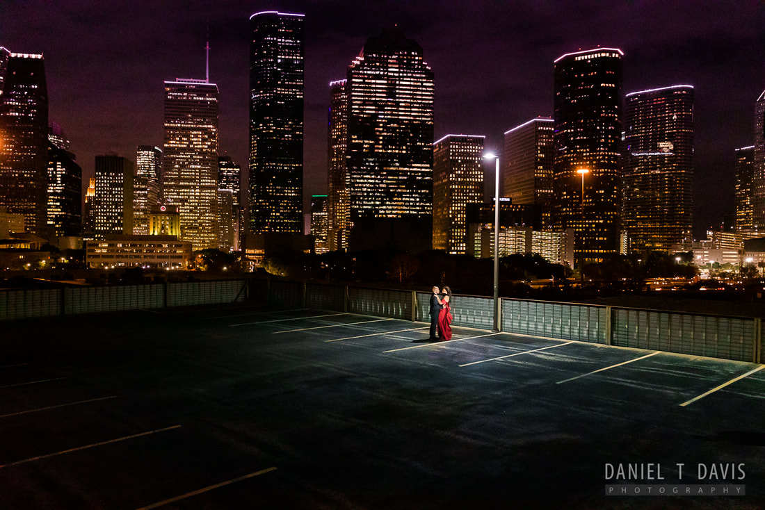 Houston Skyline Engagement Photos