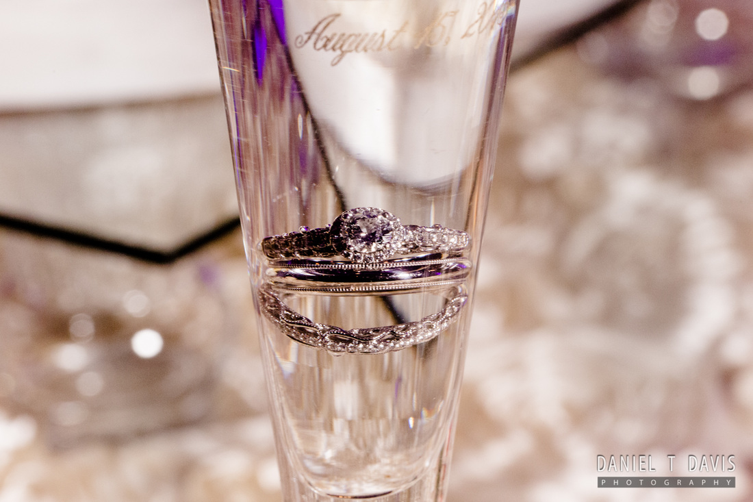 Wedding Ring in Champagne Glass