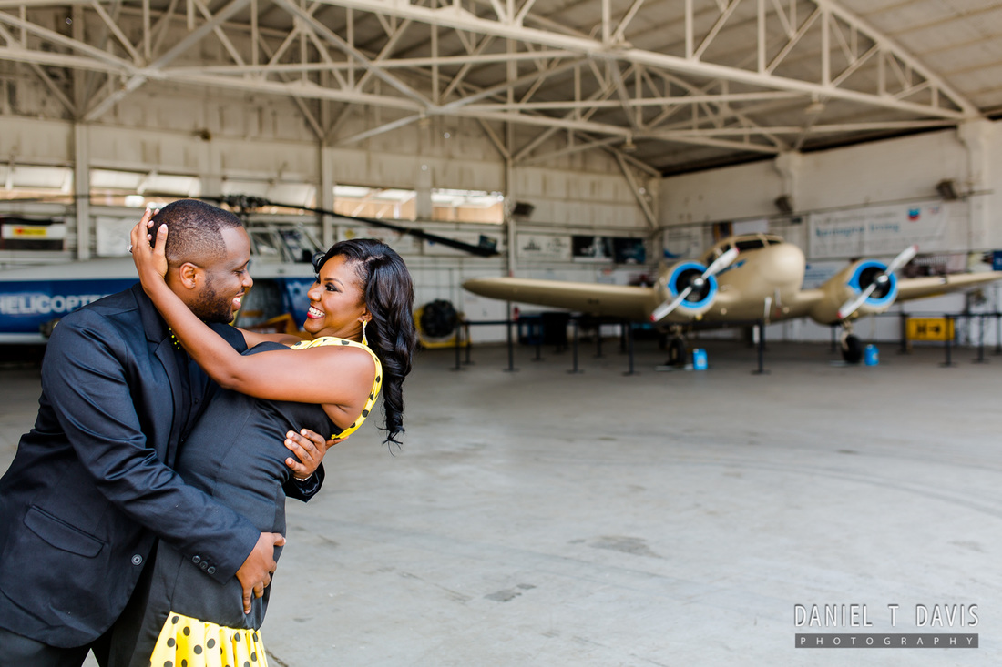 Airplane Engagement Photos in Houston