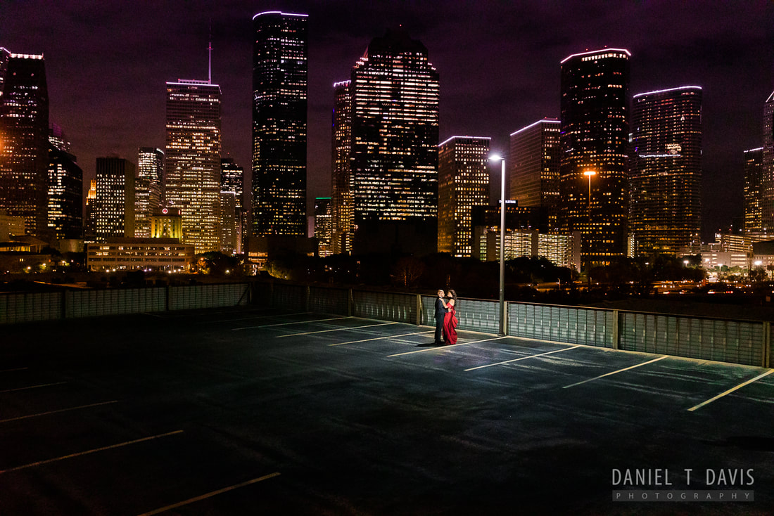 Houston Rooftop Downtown Skyline Engagement Locations